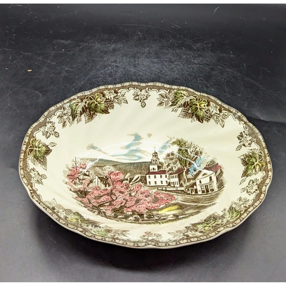 Vintage Johnson Brothers "The Friendly Village" 9"  Village Green Vegetable Bowl